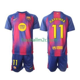Fußballtrikots FC Barcelona Raphinha 11 Kinder Heim Trikotsatz 2025-2026